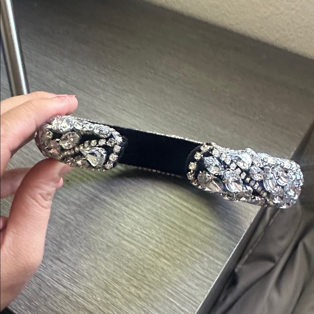 Zara Black and Silver Crystal Headband - Picture 8 of 10